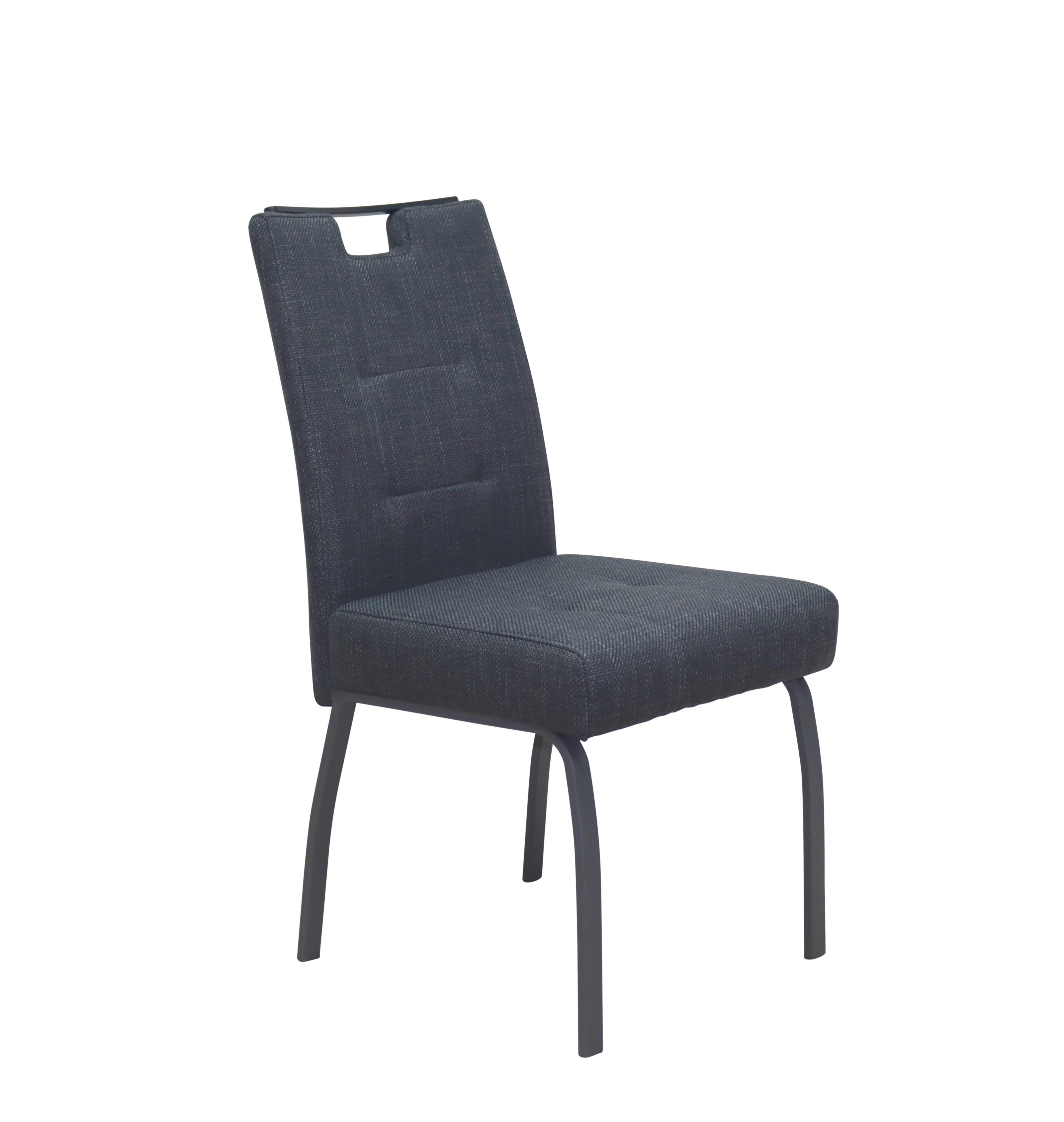 Hela Stuhl LINZ S ca. B48 H97 T65 cm in Stoff Brego anthrazit 28
