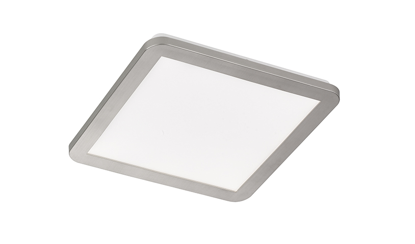 Fischer & Honsel LED-Deckenleuchte GOTLAND in Nickel matt/Acrylglas weiß