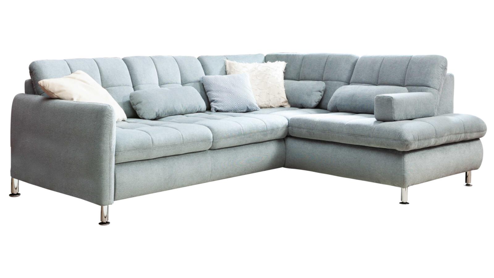Polstergruppe VS-MP1143 ca. 242x210cm in Stoff Belle steel, Couch, Mobiliar