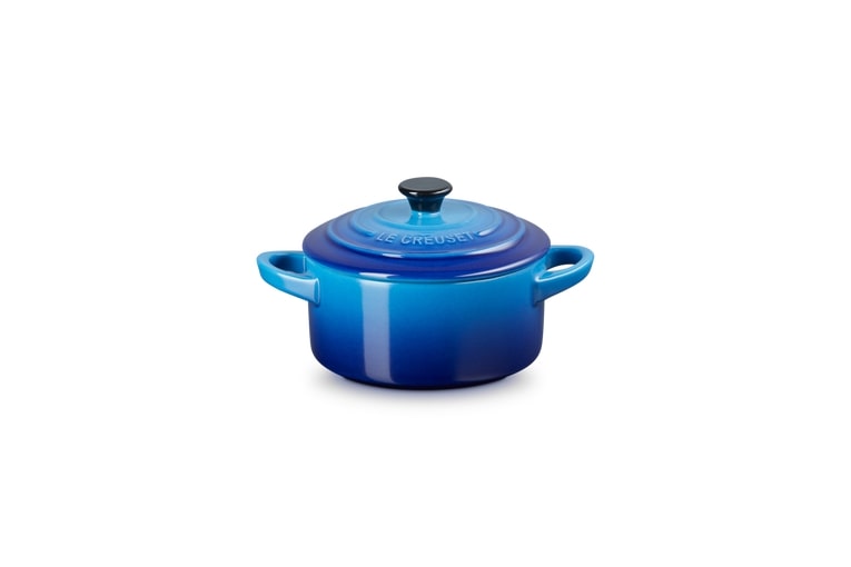 Le Creuset Mini-Cocotte 10cm in Farbe Azure Le Creuset Mini-Cocotte 10cm Azure