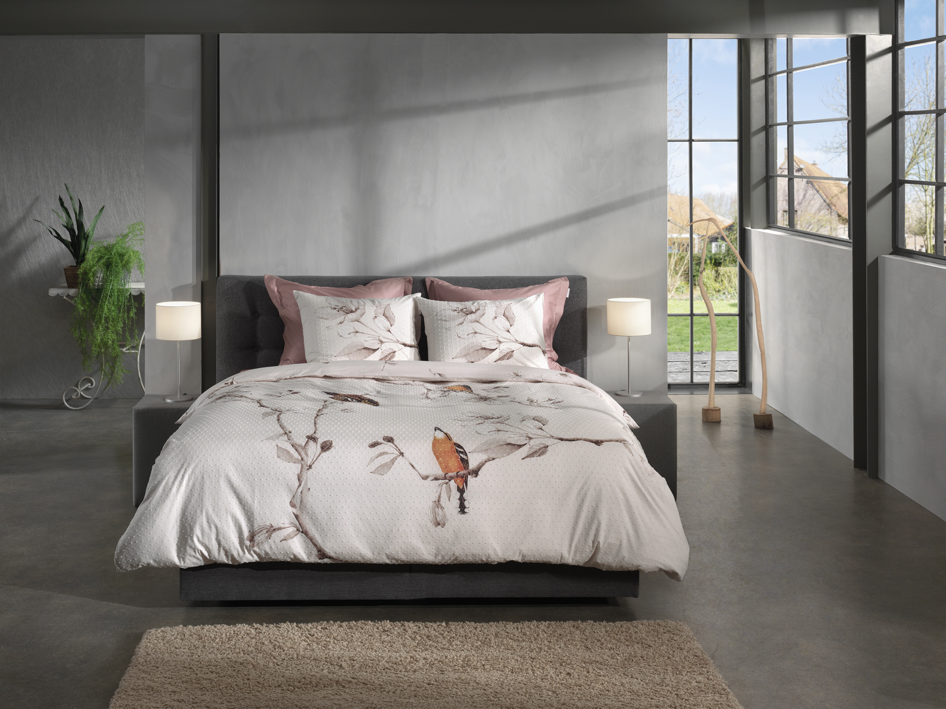 Heckettlane Bettwäsche ca. 155x220cm in Farbe Off-white
