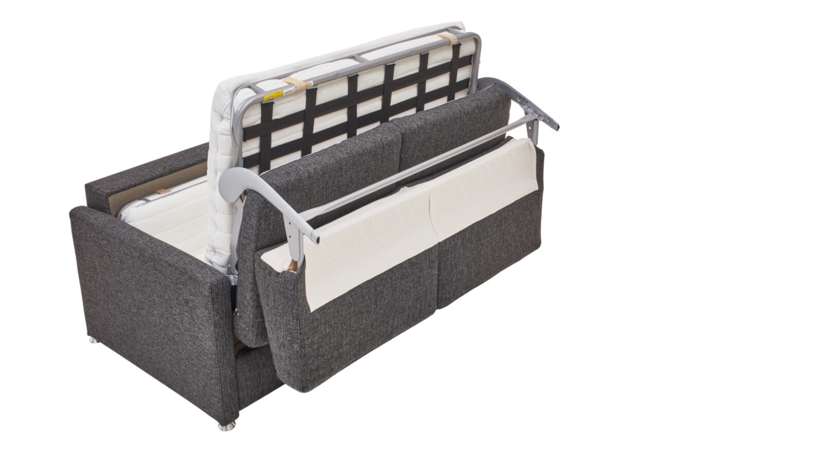 Verwandlungssofa Molto Grau Comfortmaster Schlafsofa Molto Liegefläche ca. 130x200cm in Stoff anthrazit
