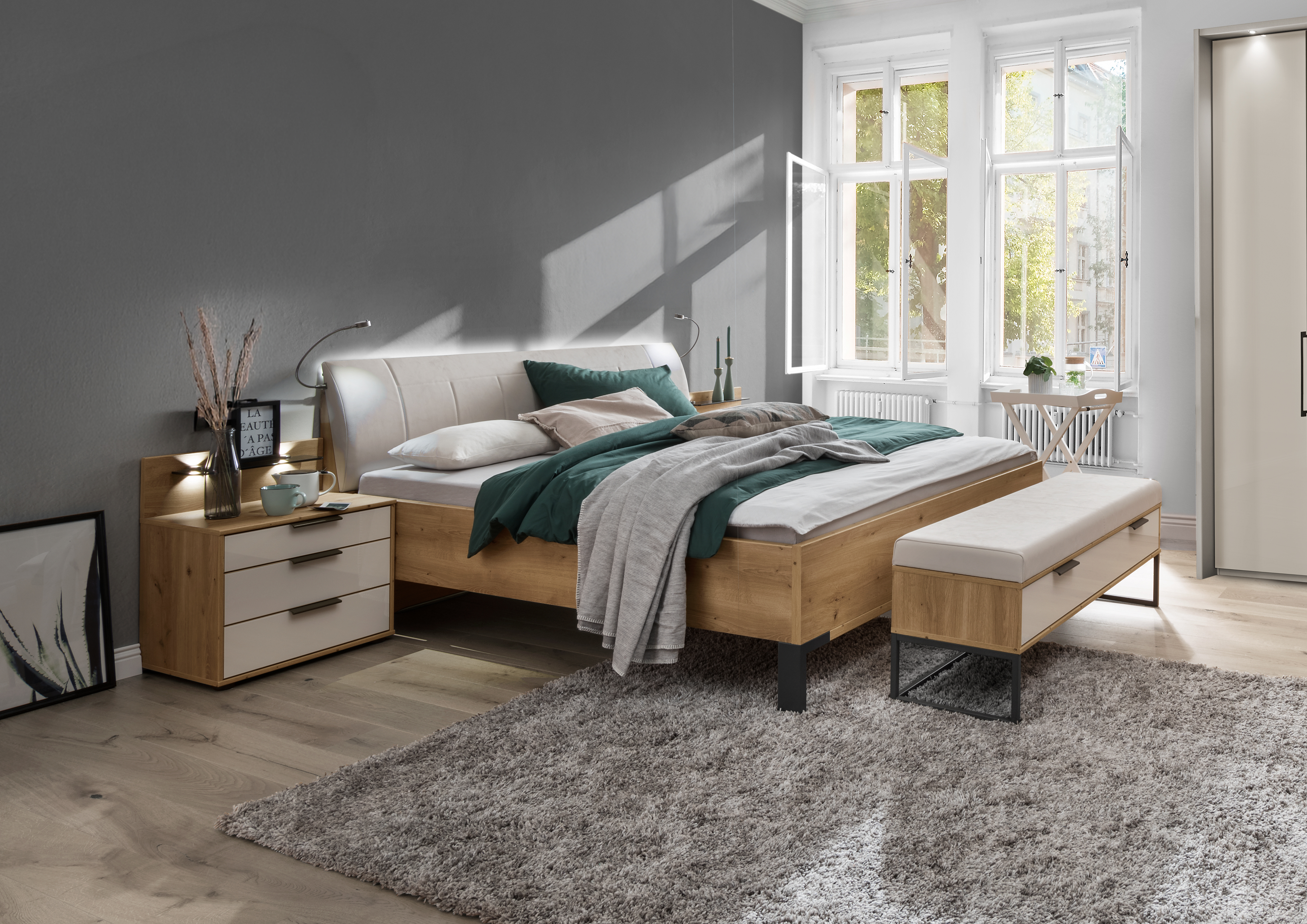 Wiemann Bettgestell MODICA ca. 200x200cm in Farbe