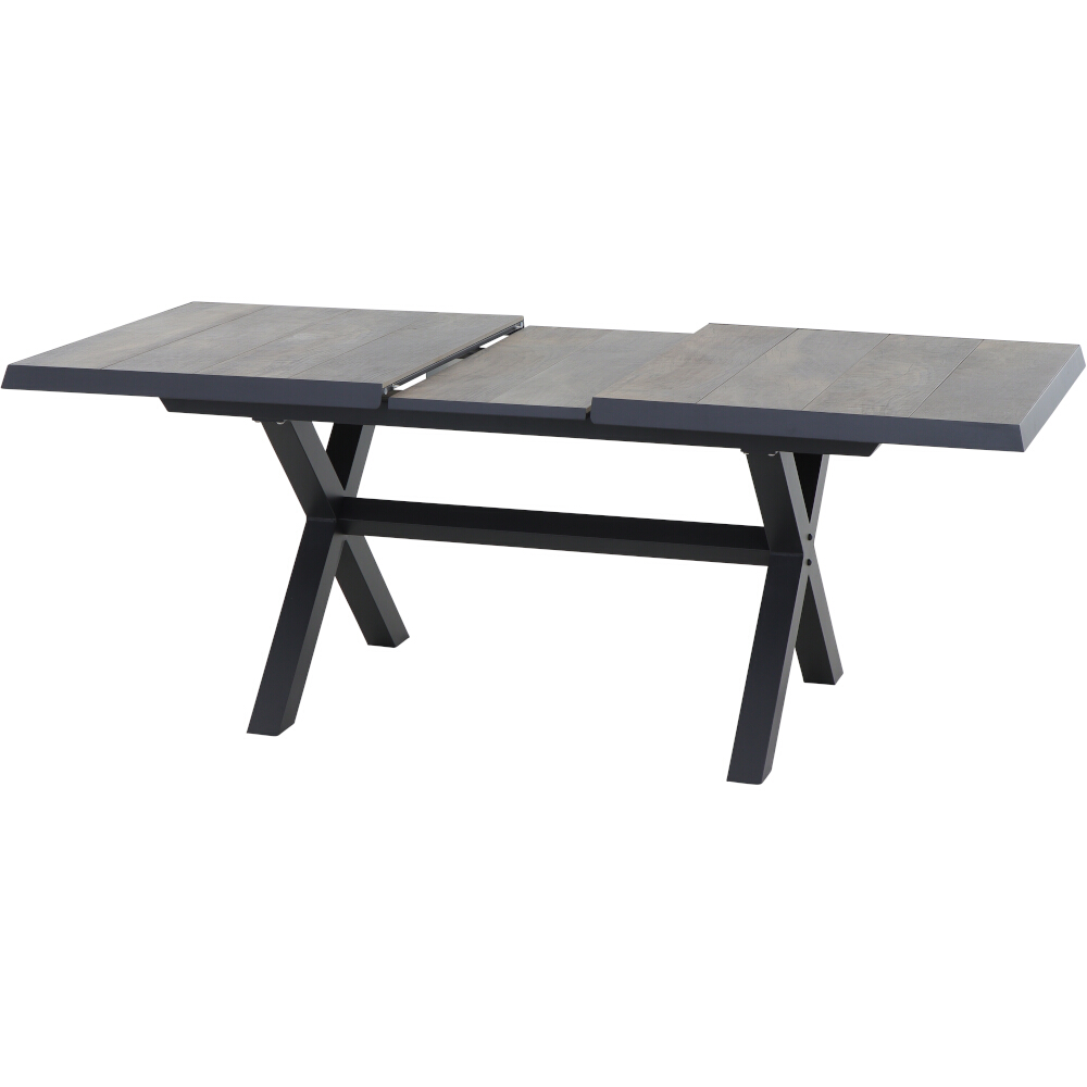 Ausziehtisch SINCRO ca. 160(200)x90cm mit Tischplatte in anthrazit/washed grau