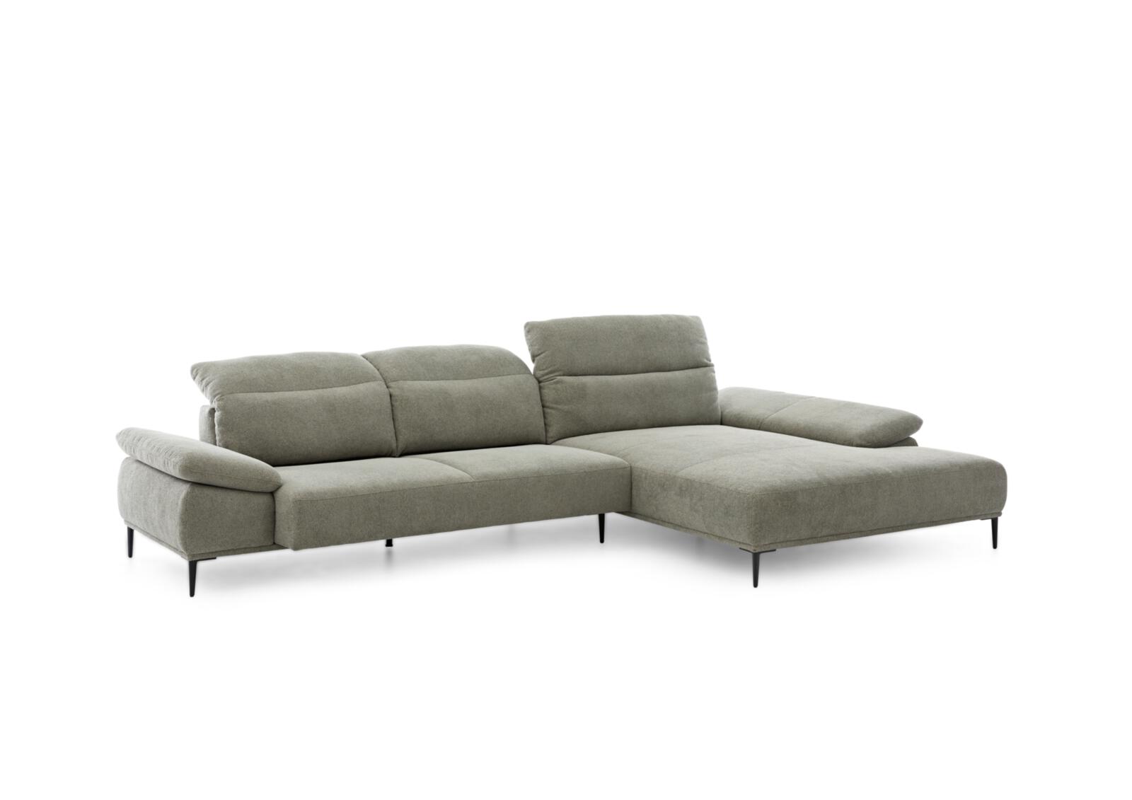 W. Schillig Polstereckgruppe TAVAROO ca. 343x206cm in Stoff uni thyme W. Schillig Polstereckgruppe TAVAROO in Stoff uni thyme, Ecksofa, Sofa, Stoff, Grau, Wohnzimmersofa