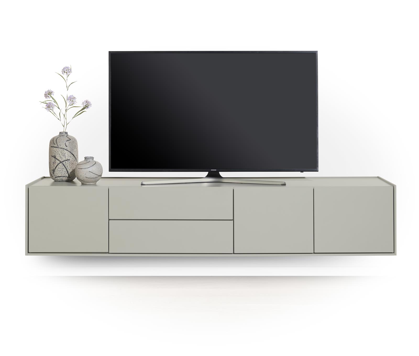 XOOON Lowboard 210cm 3t+2l Noon NOON ca. B210 H55 T42 cm in silk grey