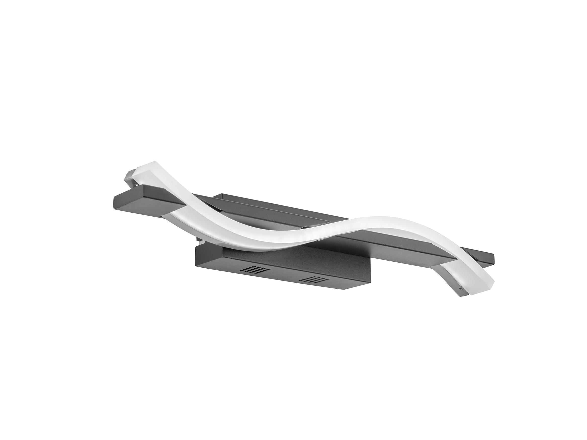 Fischer & Honsel LED-Wandleuchte BRIDGE in Metall sandschwarz/Acryl weiß