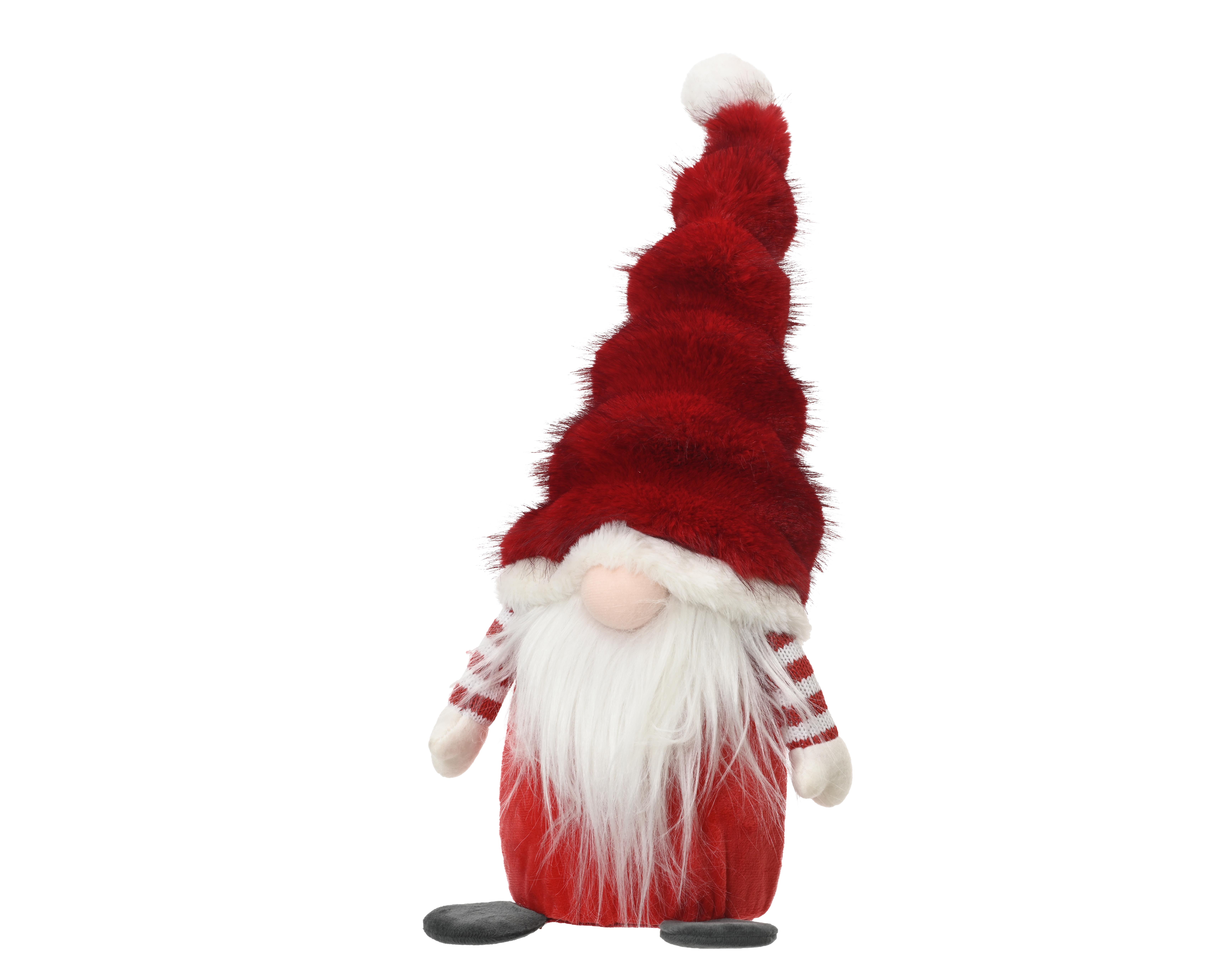 Kaemingk Zwerg 537759 Kunstfaser Rot, Weihnachtsfigur, Gnom, Rot, Haarbedeckt, Stofffigur