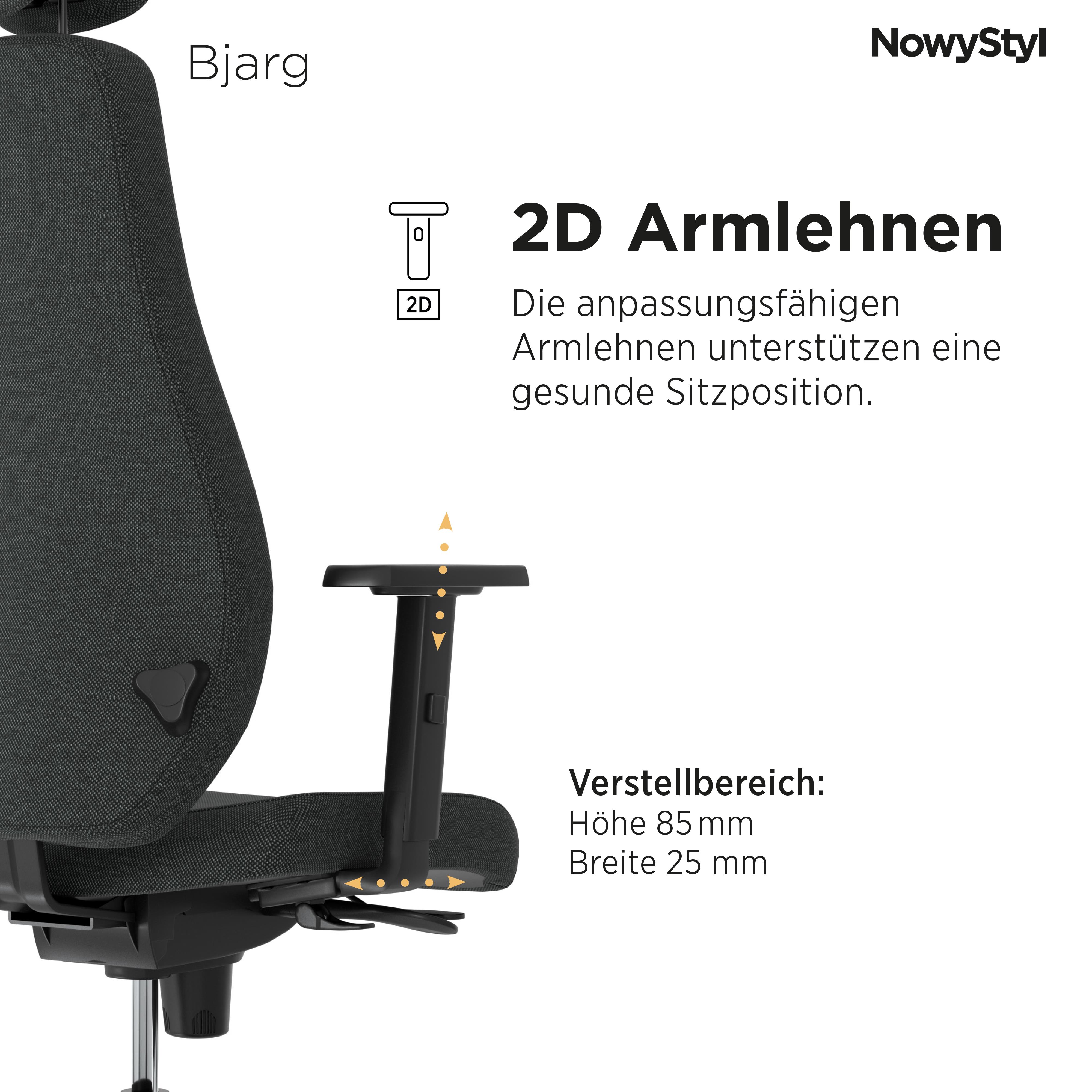 Nowy Styl Chefsessel in Stoff Rivet EGL50 Pg.2