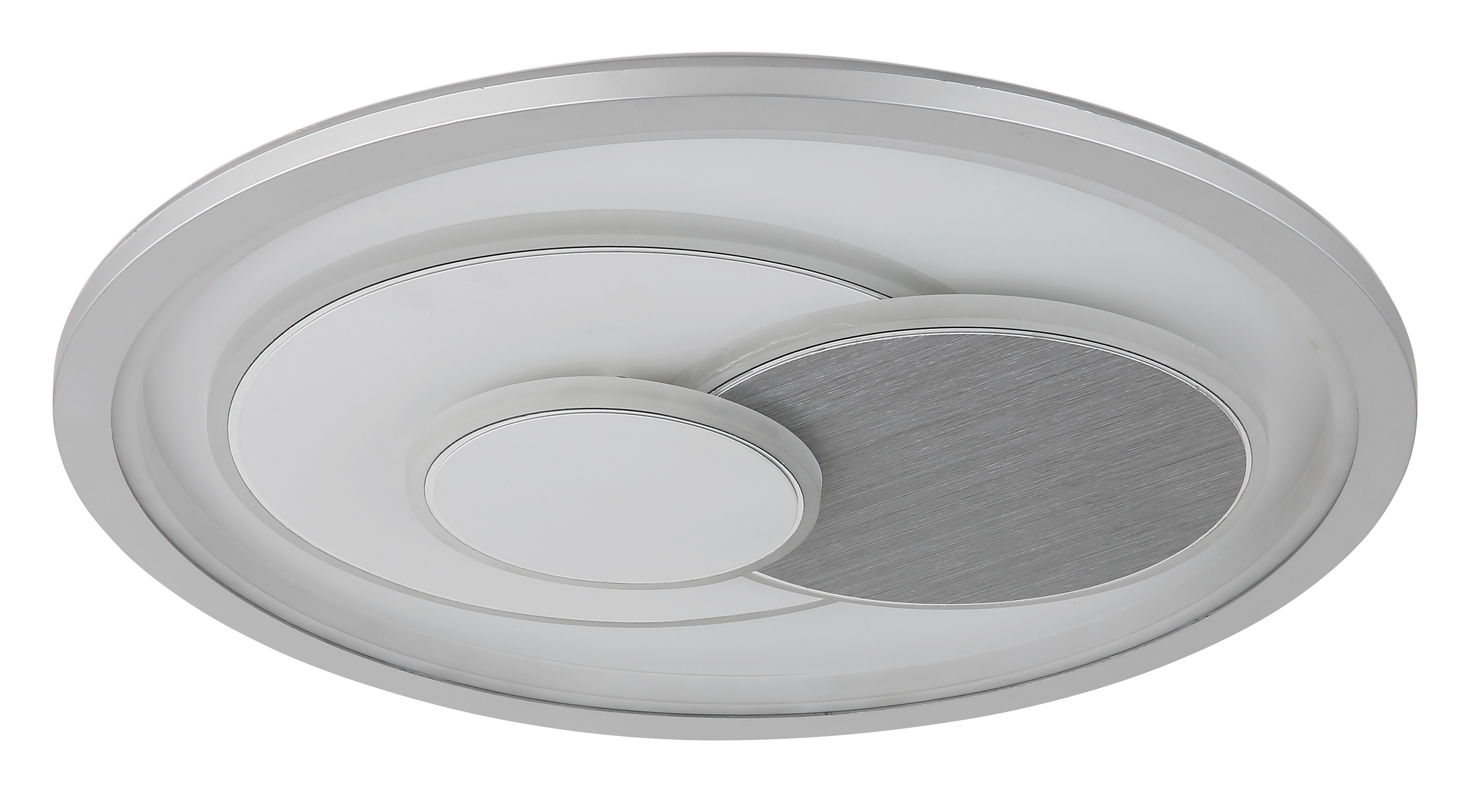 LED-Deckenleuchte in Fb. Weiß Matt, deckenleuchte, deckenspots, rund, nickel, glasmatte