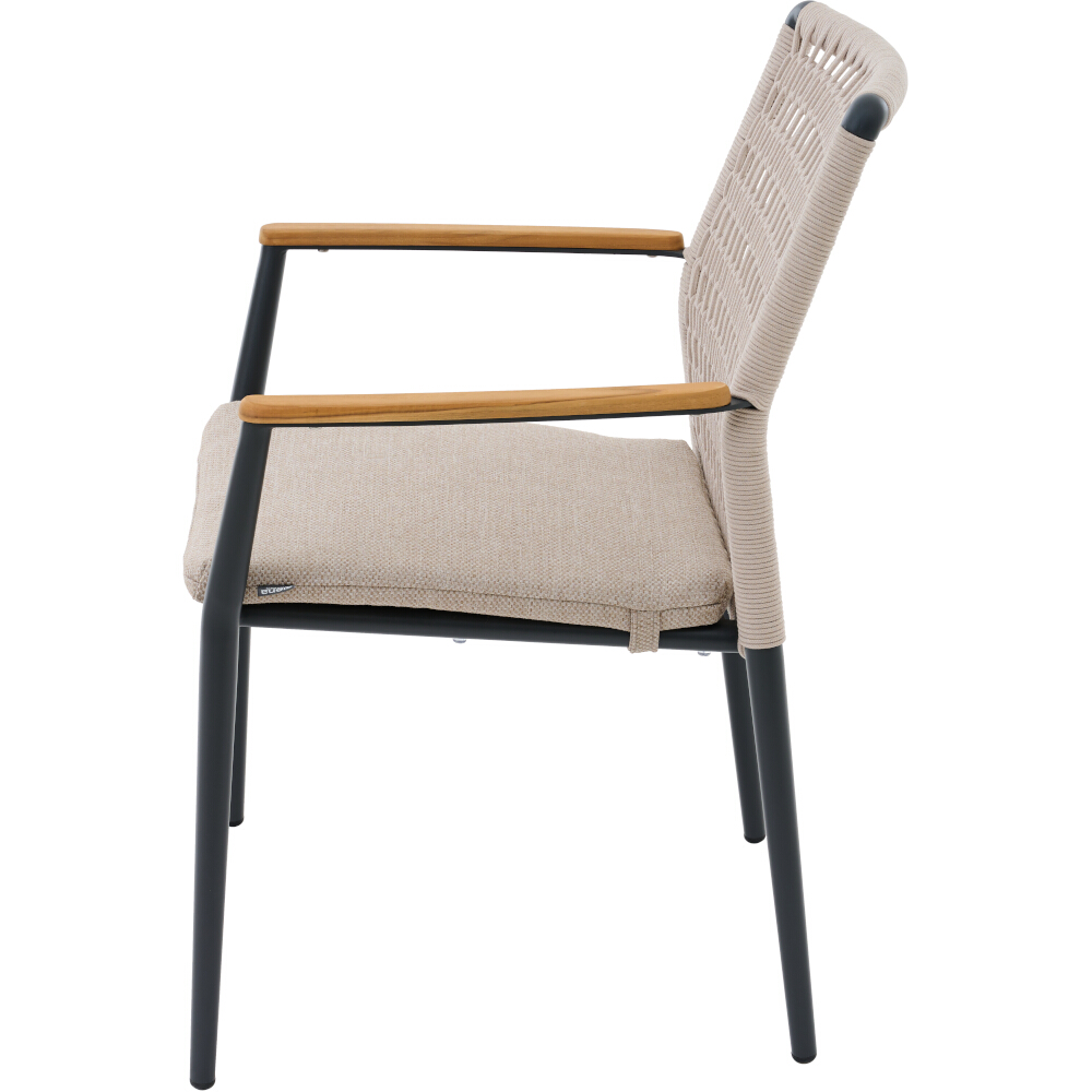 Stapelsessel CORTINA ca.B57 H84 T59 cm in Aluminium matt anthrazit, Moebel, Stuhl, Sessel