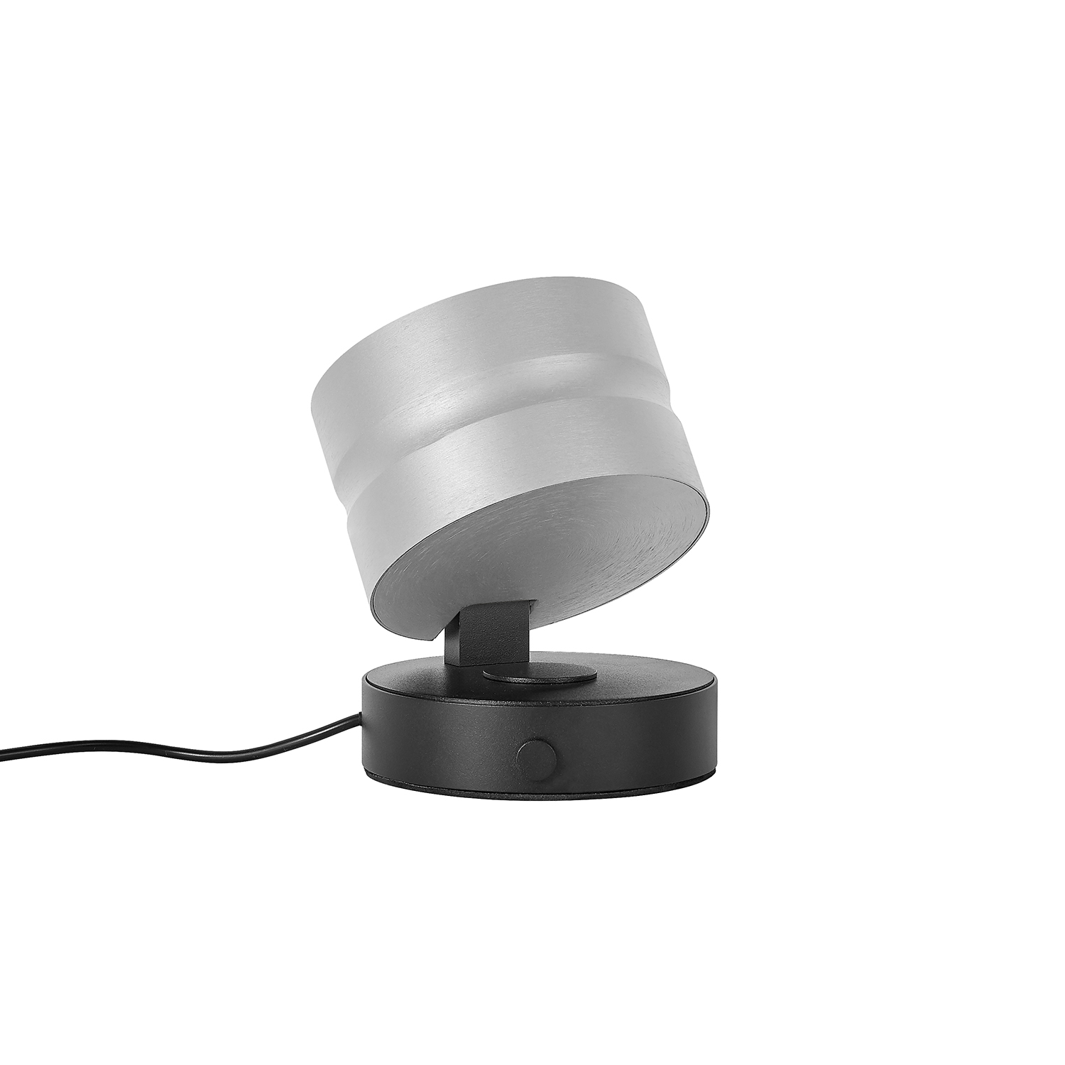 LED-Tischleuchte Durchmesser ca. 11cm, Höhe ca. 11,5cm in Alu eloxiert, mikrofon, Adapter, Elektronik, Lampe, Beleuchtung