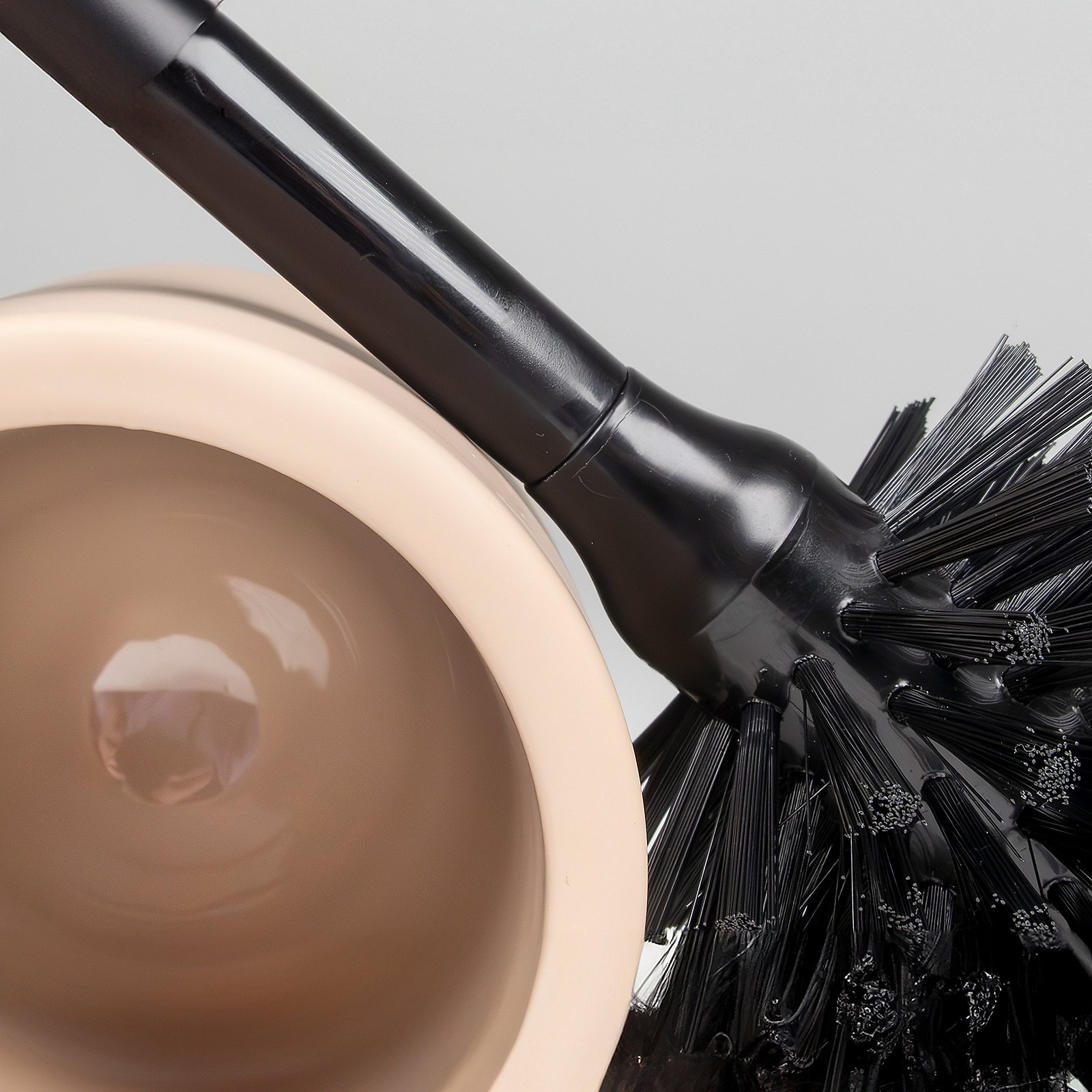 Kela WC-Garnitur SANA in Farbe Beige, Makeup, Foundation bowl, Cosmetic brush, Haarbürste, Pinselkopf, Make-up Werkzeuge, Wimperntusche Bürste, Flüssige Foundation, Pinselkopf, Schwarze Bürste