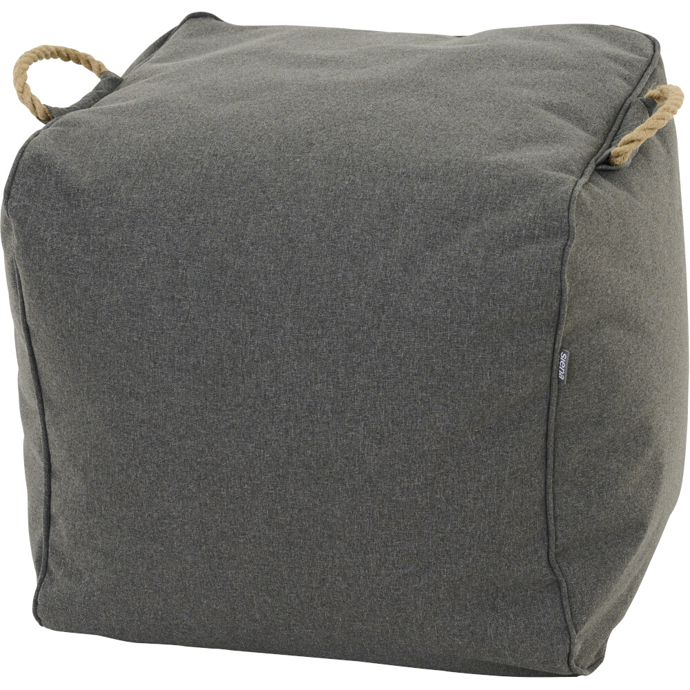 Gautzsch Sitz-Fusshocker INTEGRAL ca 48x46x46 cm in Stoff charcoal, wetterfest