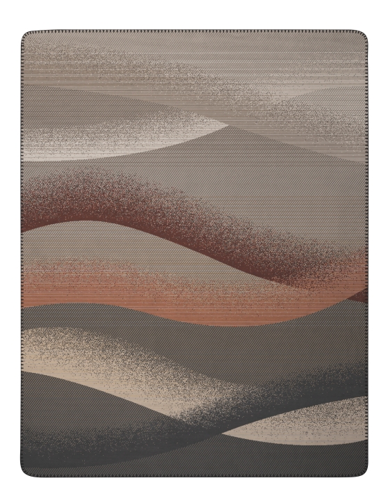 Biederlack Decke ca. 150x200cm in Farbe Desert Wave, abstract, rug, area rug, pattern, colorful bands