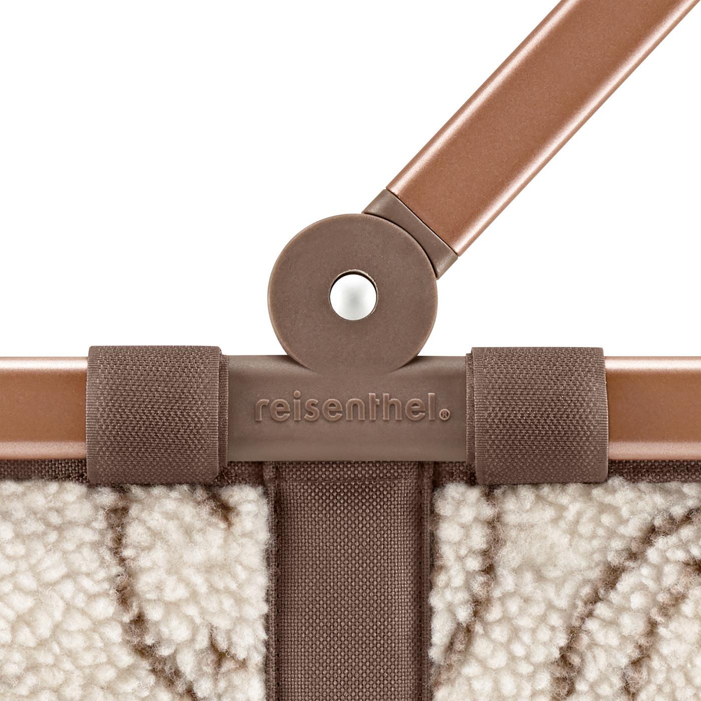 Reisenthel CARRYBAG in Farbe smiley® teddy chocolate, jacket, shearling, tote, strap, braun