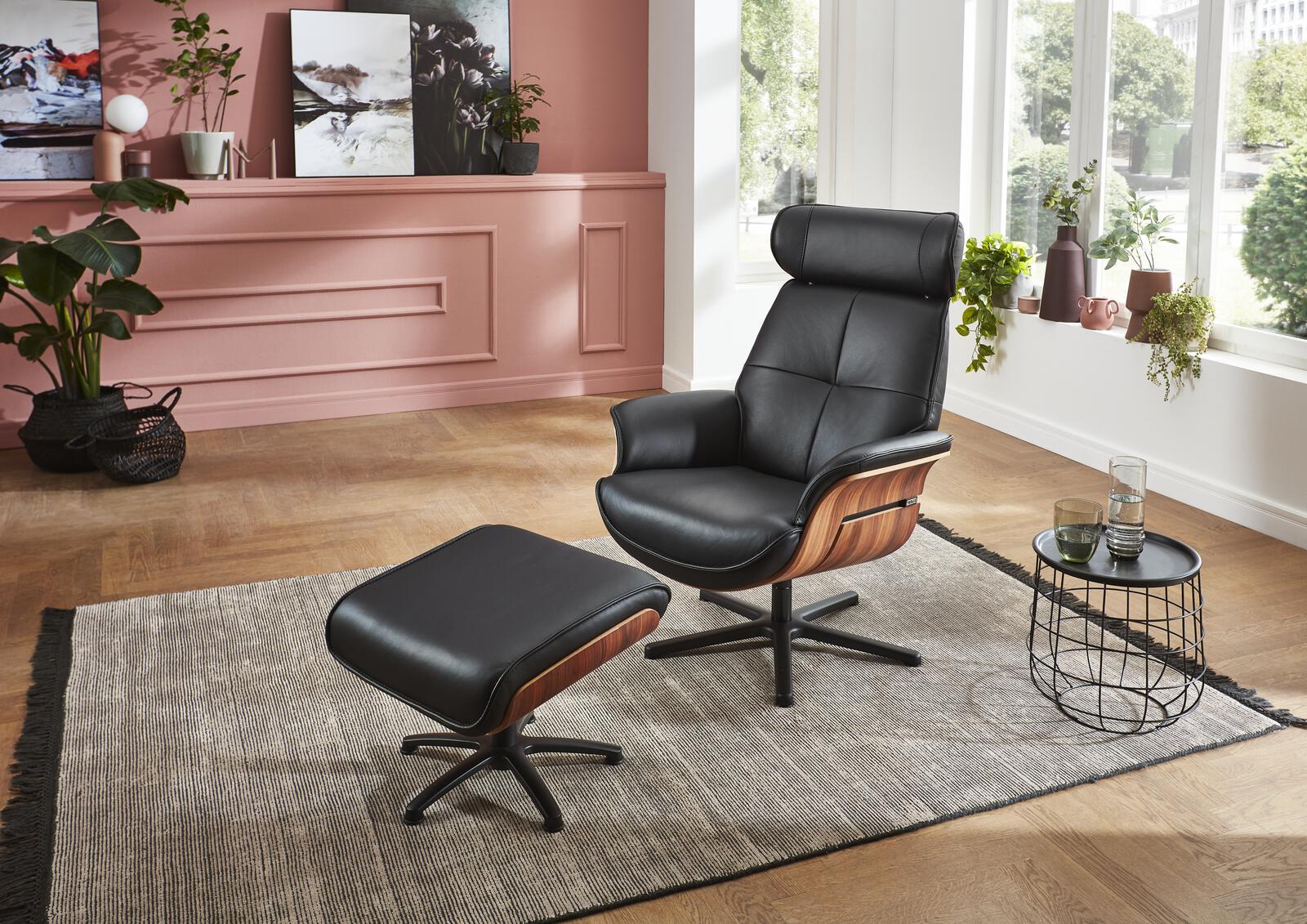Hukla Comfortmaster Relaxsessel VS-HU1141 in Leder Torro schwarz Hukla Comfortmaster Relaxsessel VS-HU1141 in Leder Torro schwarz