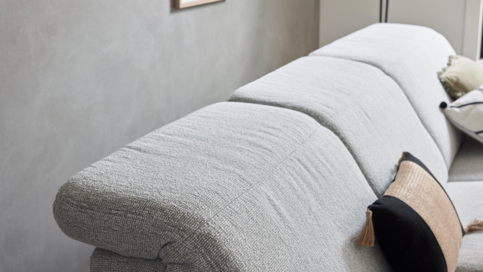 Interliving Polsterecke IL 4065 ca. 322x183cm in Stoff Loft Ecru, Couch, Kissen, Mobiliar, Inneneinrichtung