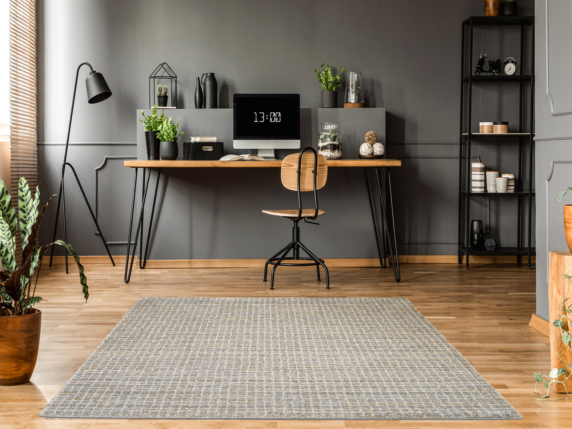 OCI Webteppich ca. 160x230cm in Farbe grau-creme