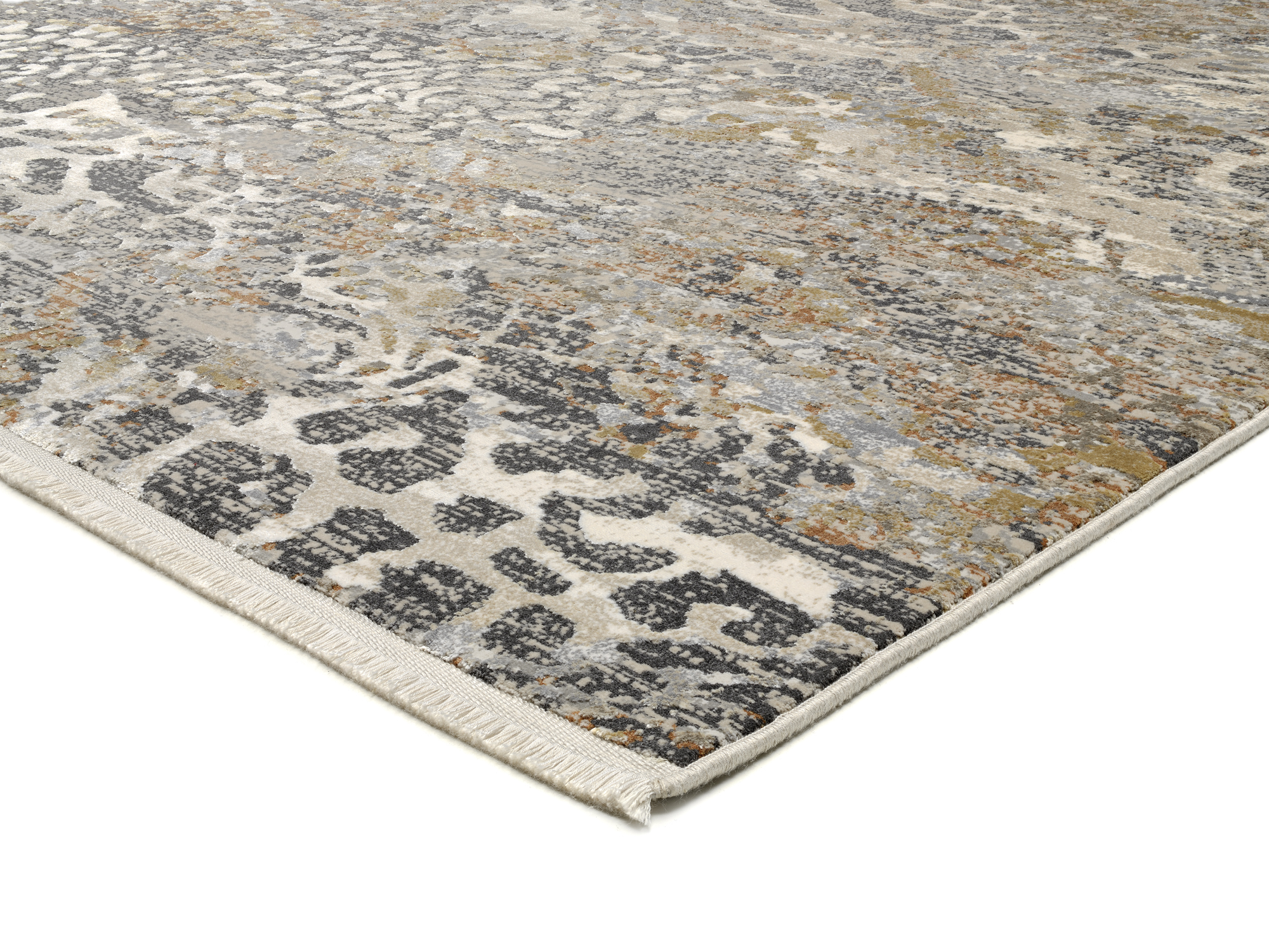 OCI Designer Teppich LAVA DELUXE ca. 160x230cm in Farbe beige-mix, Teppich, Vintagemuster, Rautenmuster, Mehrfarbig, Flachgewebe