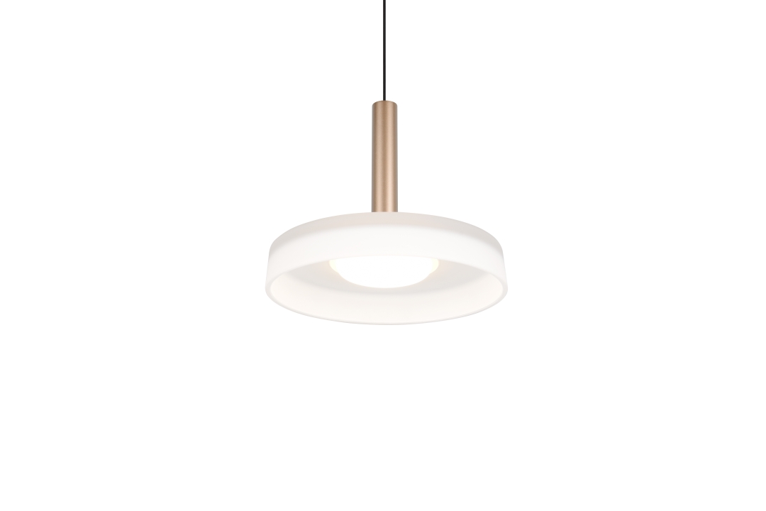 Trio LED-Pendelleuchte CELESTE 1-flammig in Farbe Coffee, Glas weiß Trio LED-Pendelleuchte CELESTE 1-flammig in Farbe Coffee, Glas weiß