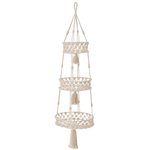 Boltze Hängekorb Janis 122 cm JANIS in Baumwolle creme