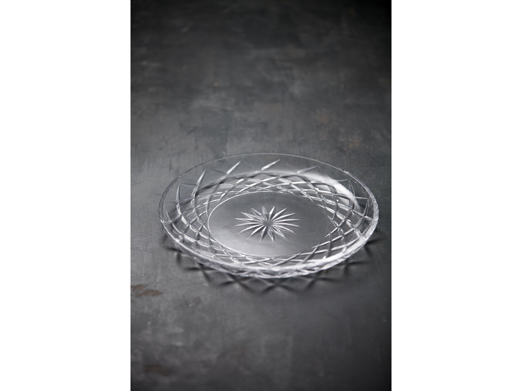 Lyngby Glas Platte 30 cm in Farbe klar