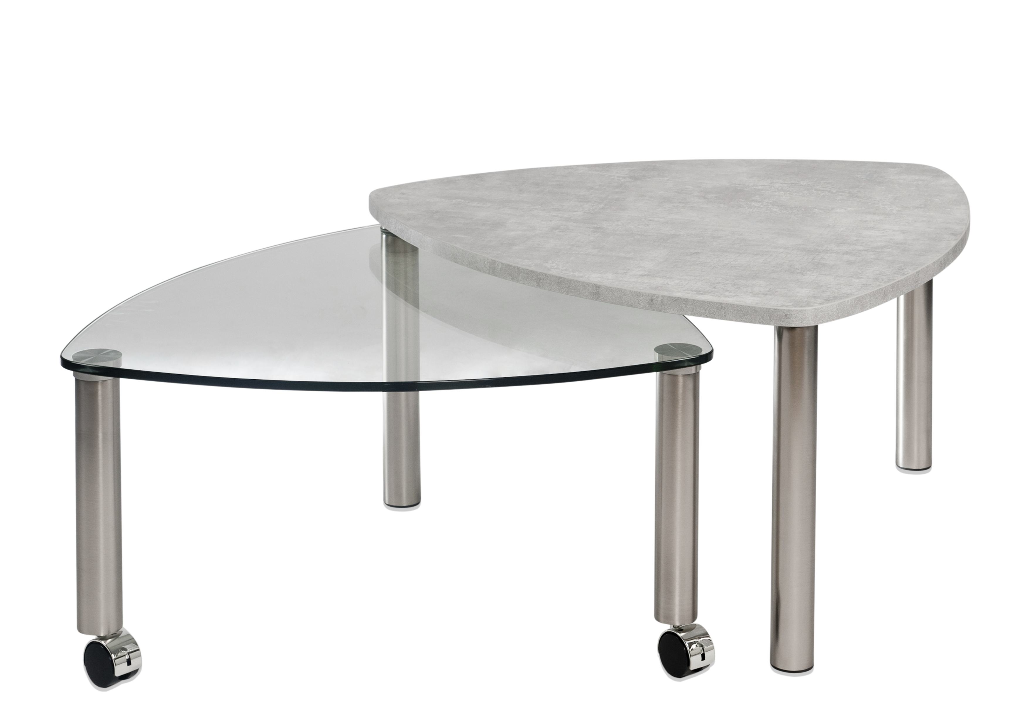 Vierhaus Couchtisch, ca. 85 x 85 x 39 + 43,5 cm in Beton Optik