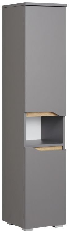 Pelipal Midischrank Capri in quarzgrau mit Holzoptik Pelipal Midischrank Capri in quarzgrau mit Holzoptik