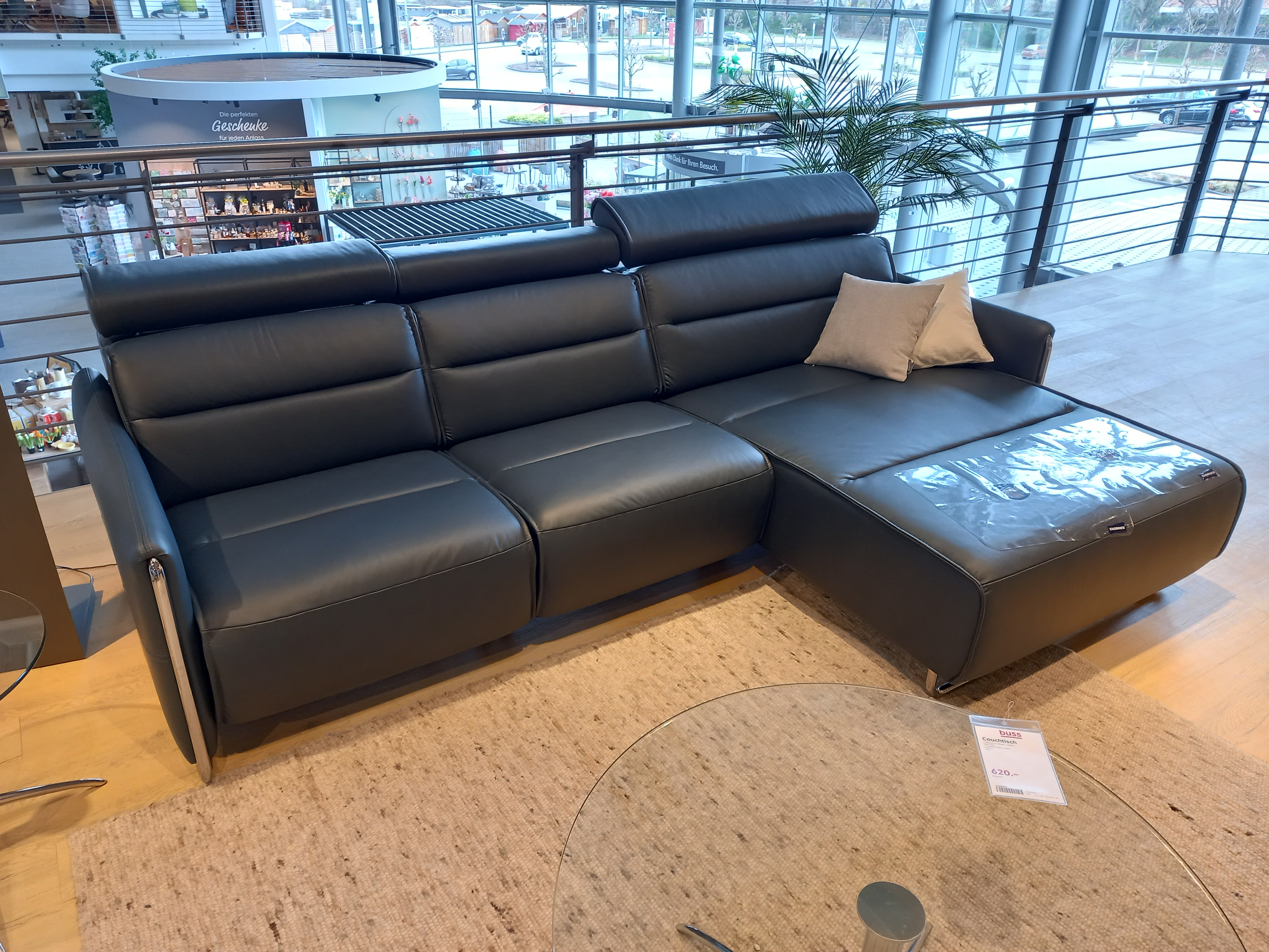 Stressless Polsterecke EMILY V2 MIT STAHL ca. 282x184cm in Leder Paloma Shadow blue
