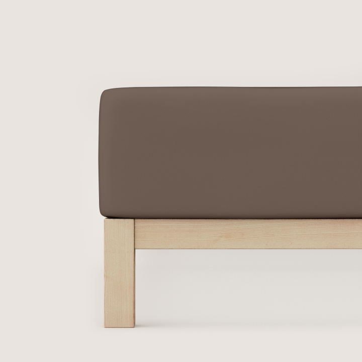 Schlafgut Pure Boxspring Spannbettlaken ca. 140x200-160x220cm in Farbe Sand Deep