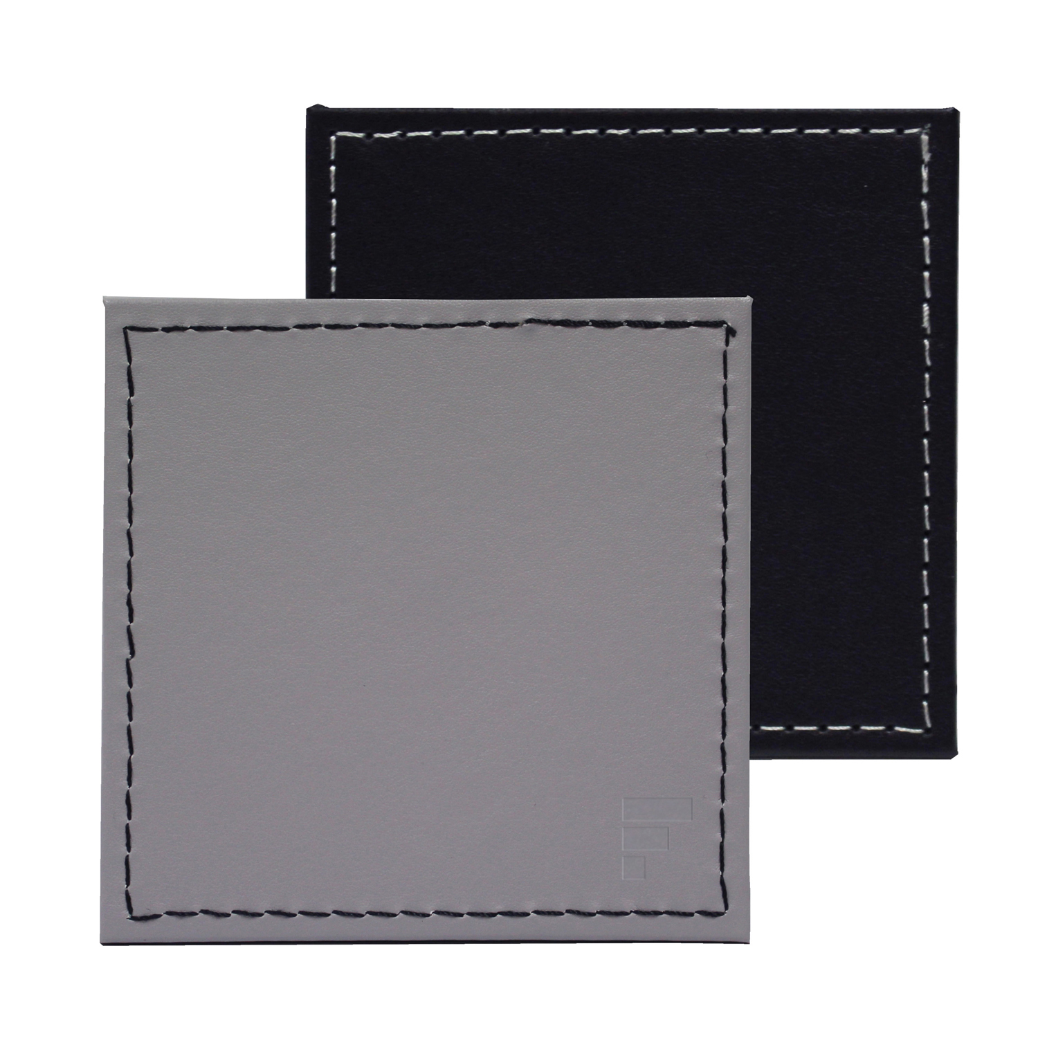Profino DUO - Untersetzer Grau/Schwarz, 4er Set Untersetzer, 4er Set, 10x10cm