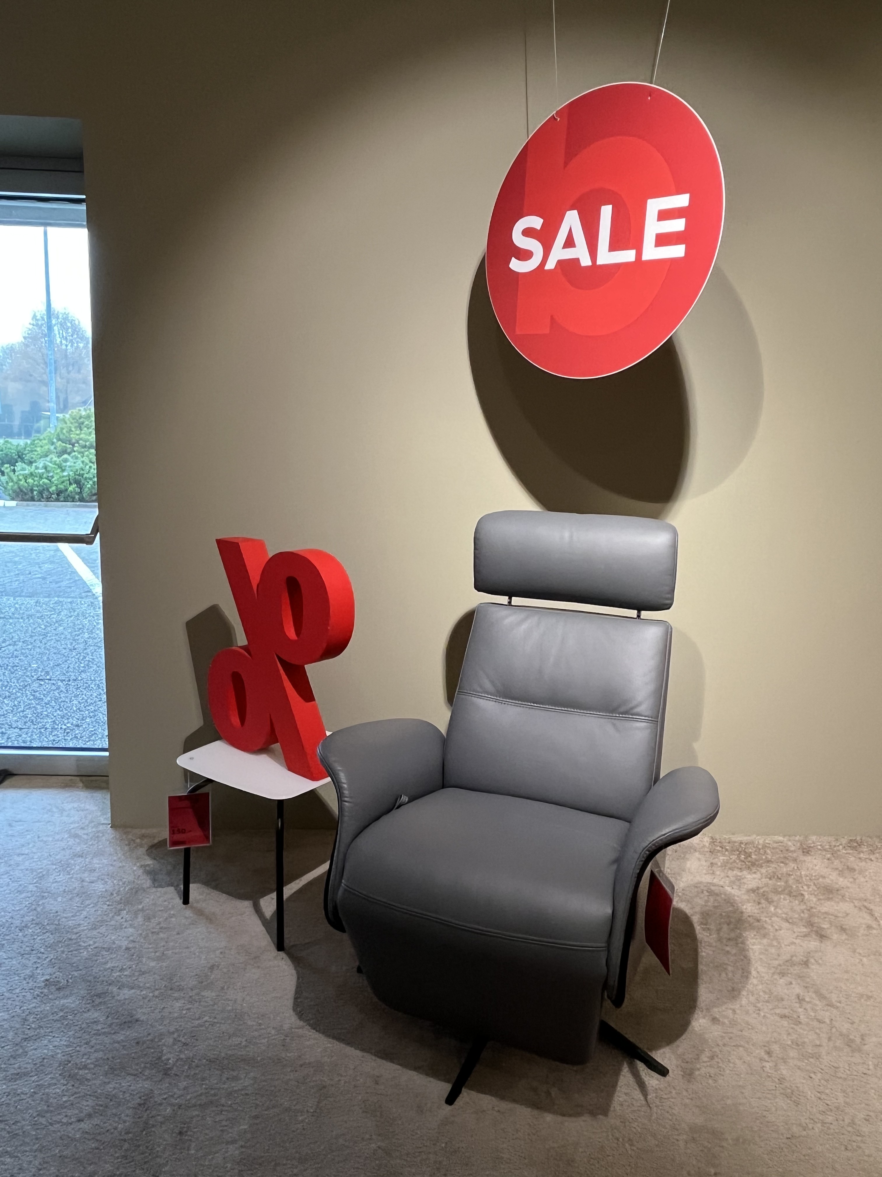 Sessel SPACE in Leder Trend Nickel, Moebel, Stuhl, Sessel