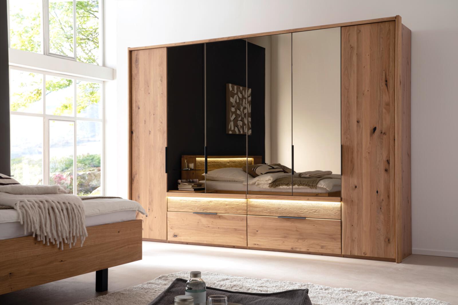 Schlafzimmer GRENADA in Front Asteiche massiv