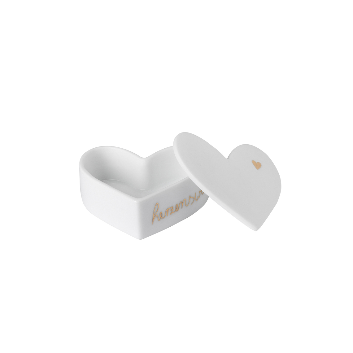 Herzdose Herzenswünsche, Herz-Box, Schmuckschatulle, Herzform, weiß, Aufbewahrungsdose