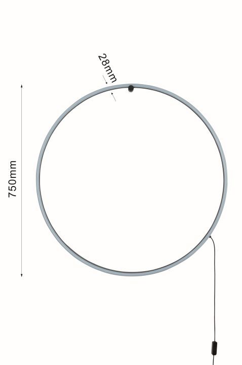 Global Technics LED-Wandleuchte SCOPELLO 1-flammig in Farbe schwarz, ring, lampe, pendel, decke, metall