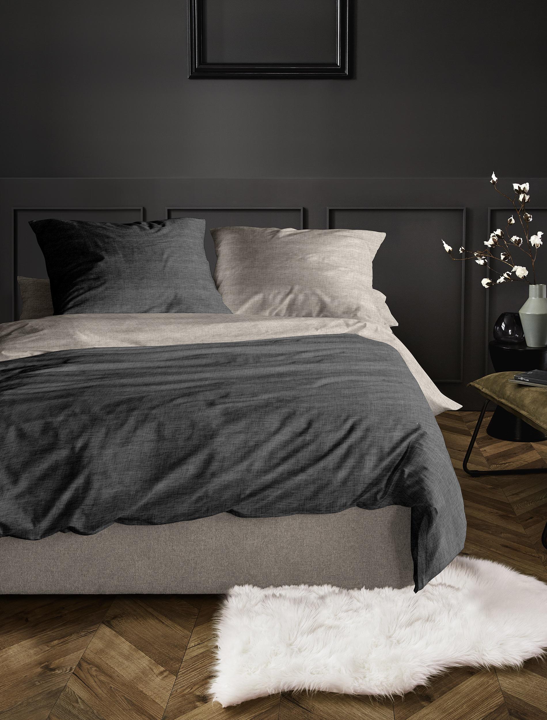 Irisette Mako-Satin Bettwäsche WAVE-HK ca. 135x200cm in Farbe grau Irisette Mako-Satin Bettwäsche WAVE-HK ca. 135x200cm in Farbe grau
