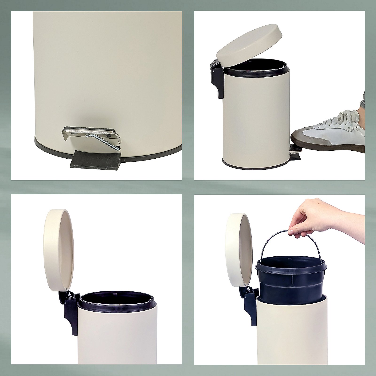 Kela Kosmetikeimer Monaco SABLE in Metall beige