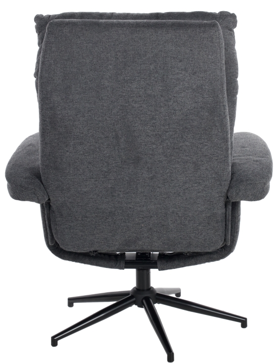 Relaxsessel mit Hocker OLVERA in Bergamo-Webstoff anthrazit Relaxsessel mit Hocker OLVERA in Bergamo-Webstoff anthrazit