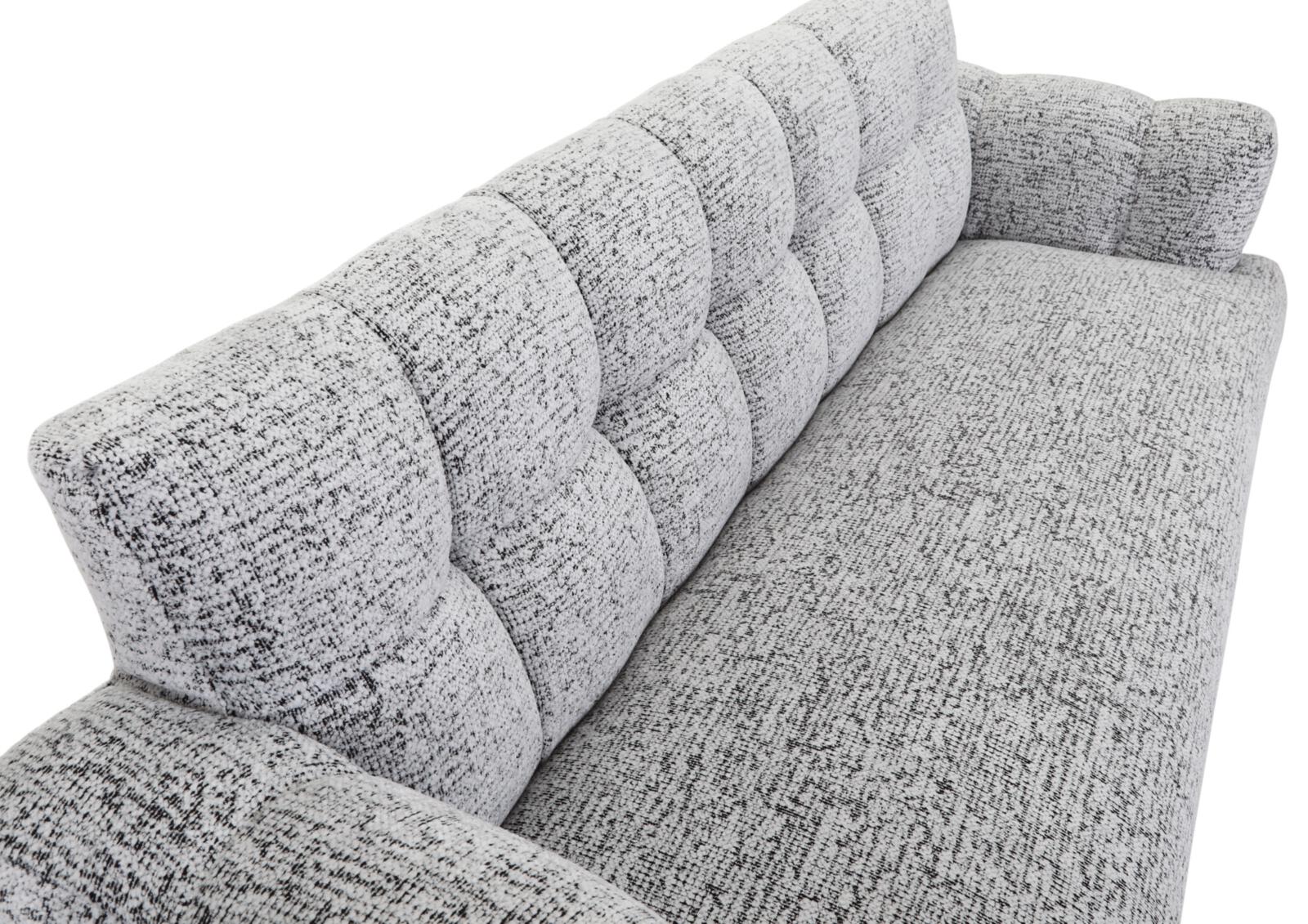  // Speisesofa 2.5-sitzig // mit Armlehnen // Stoff 358/55 hellgrau // Metallgestell schwarz // ca.B200 H91 T77 cm, Sofa, Grau, Textil, Gesteppte Rückenkissen, Modulares Sofa