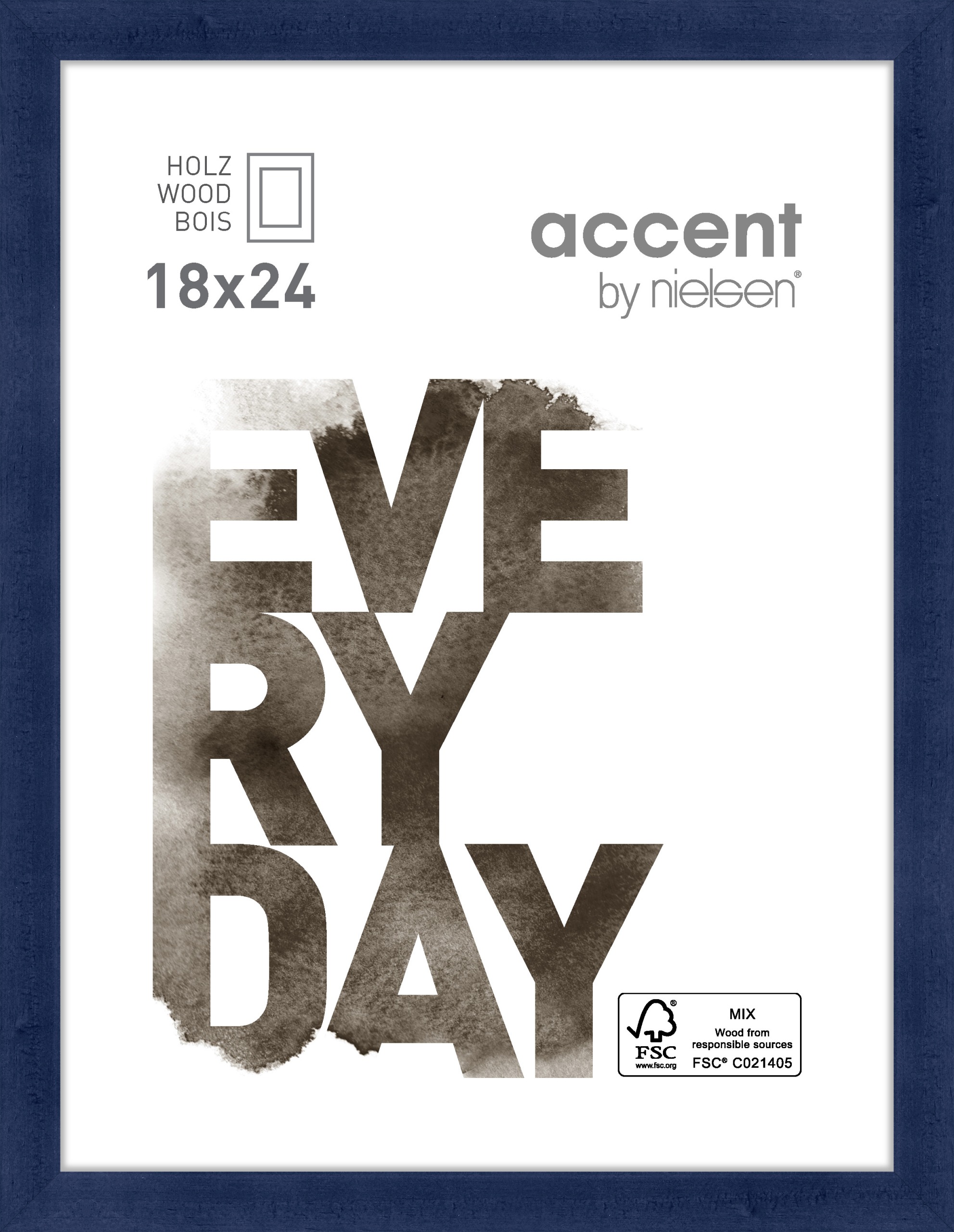 Accent by Nielsen Holz Bilderrahmen Zoom ca. 18x24cm in Farbe Dark Blue
