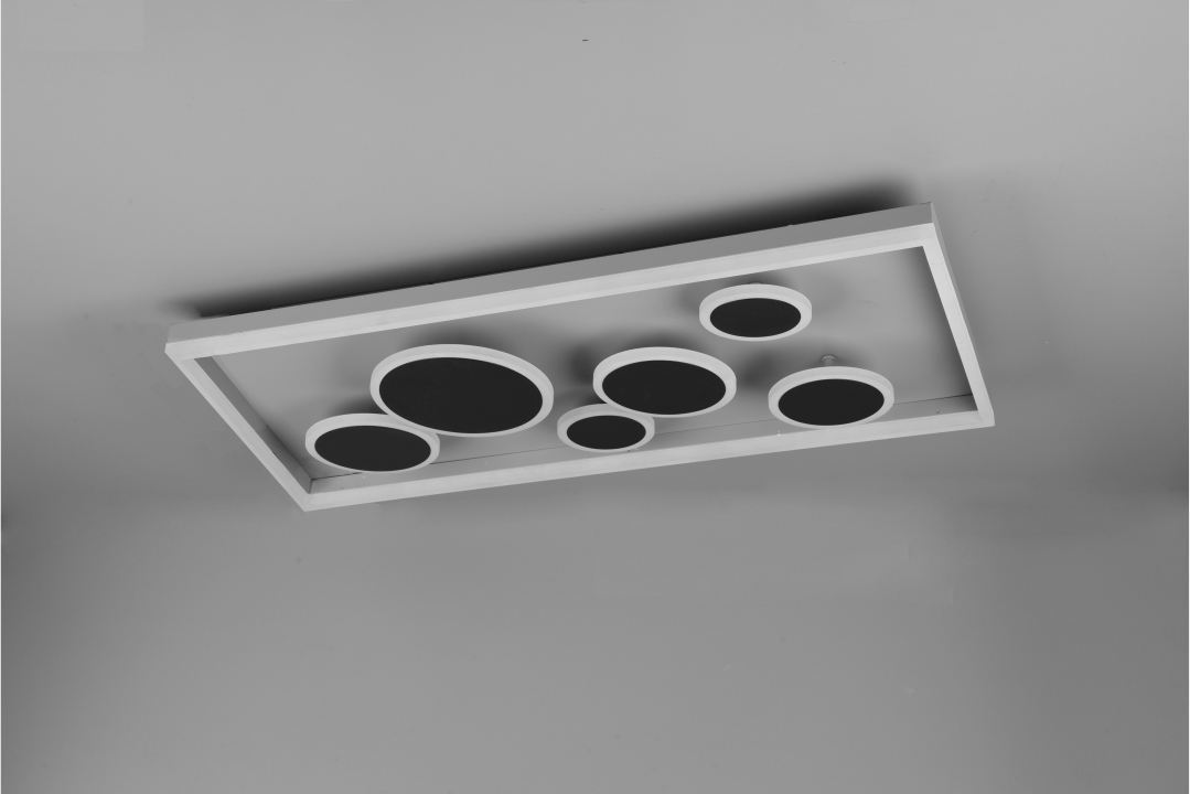 Trio LED-Deckenleuchte HARRIET in anthrazit, Kunststoff weiß