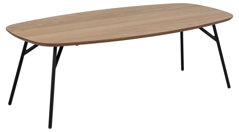Couchtisch CARACAS in // Couchtisch // Eiche geölt NB // Stahlgestell schwarz matt // ca. 120x60 cm // Höhe ca. 40 cm, Kaffeetisch, Mobiliar, Tabelle, Esstisch, Schreibtisch