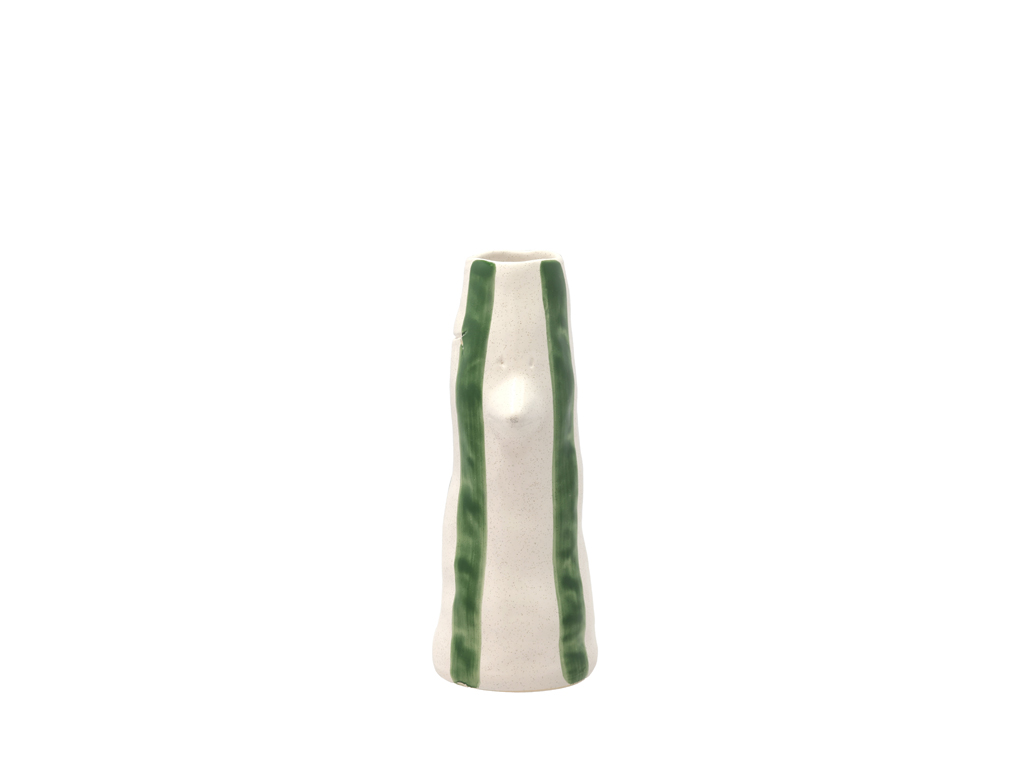 Villa Collection Vase mit Schnabel und Wimpern in Farbe grün