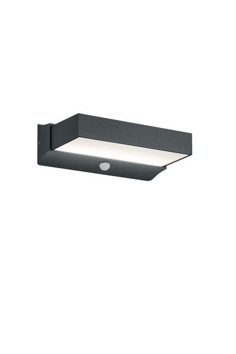 Trio LED-Wandleuchte CUANDO in anthrazit, Glas Kunststoff weiß