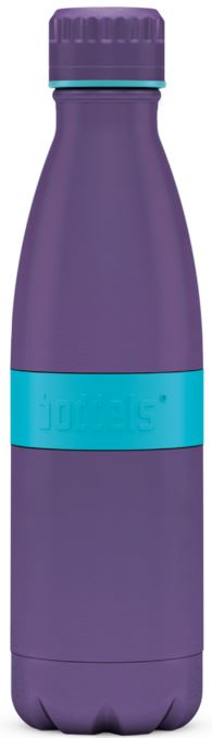 boddels Trinkflasche Twee 500ml in Türkisblau/Lila