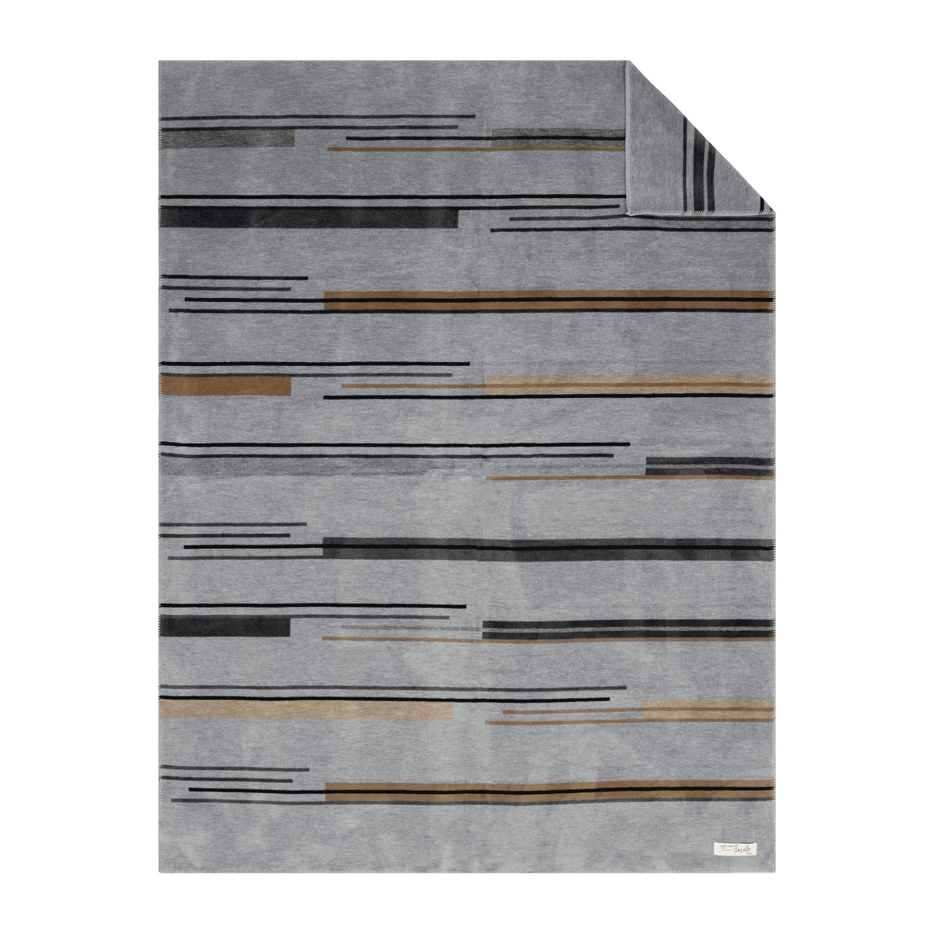 Ibena Jacquard Decke s.Oliver S.OLIVER ca.150x200cm in grau/beige,ca.150x200cm