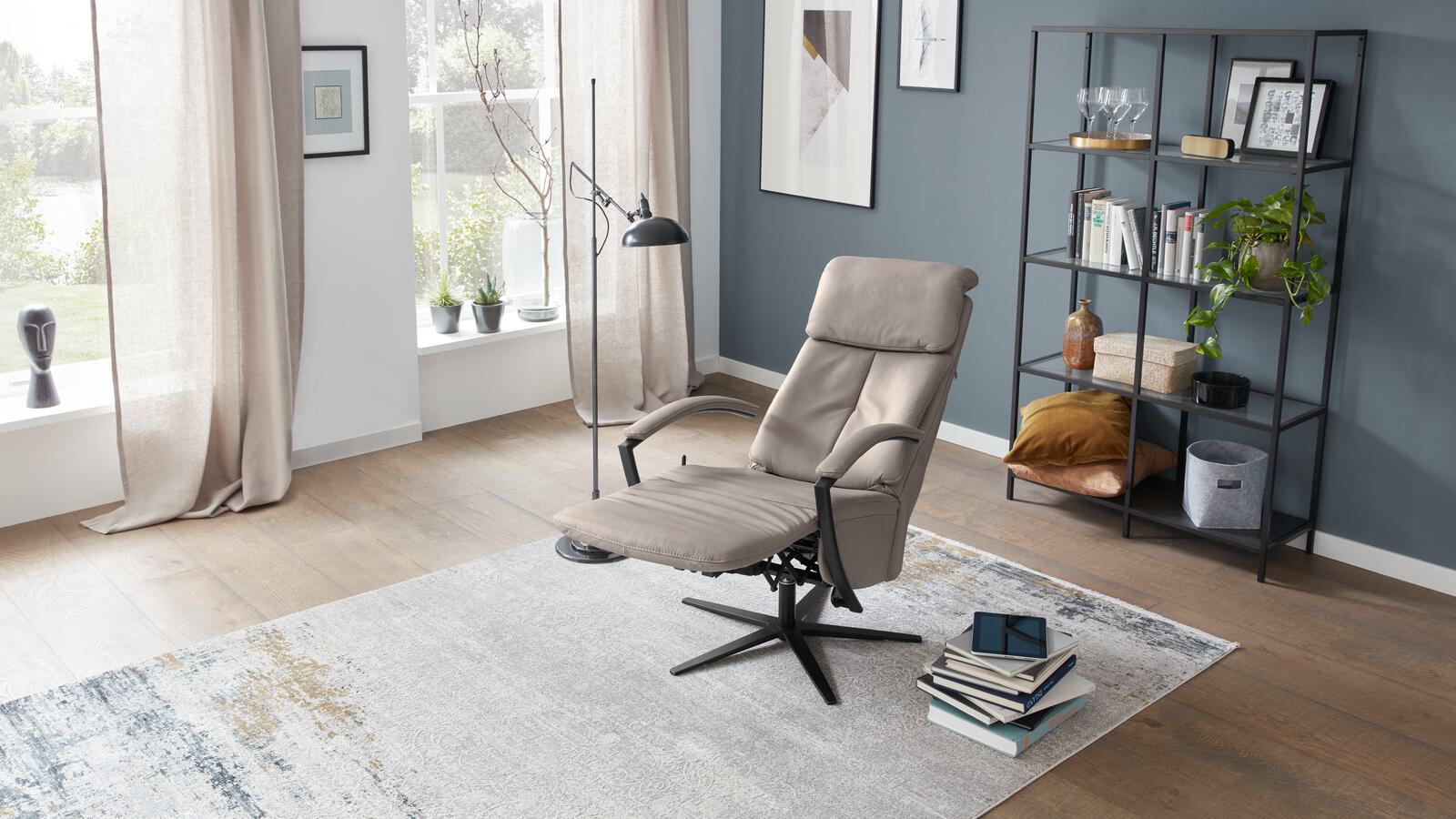 Comfortmaster TV-Sessel CM-HU1157 in Leder Vivre pearl