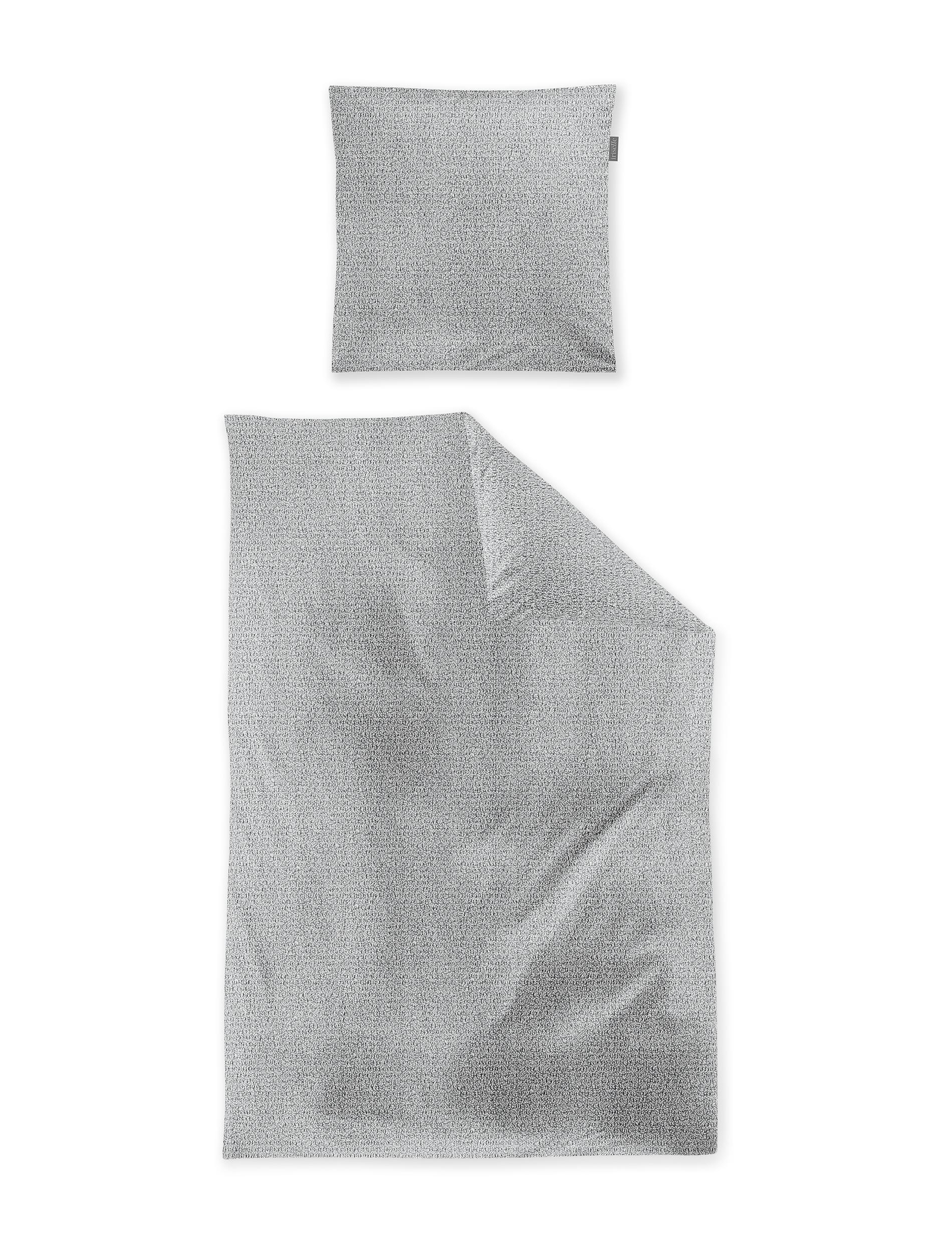 Irisette Seersucker Bettwäsche EASY ca. 140x200cm in Farbe silber