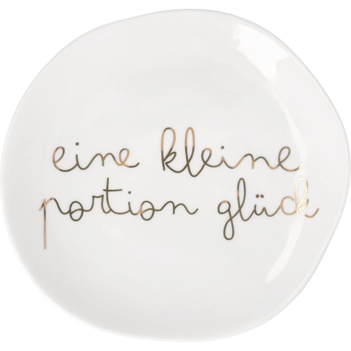 Teller PORTION GLÜCK in Portion Glück Teller PORTION GLÜCK in Portion Glück, weiss, keramik, teller, schriftzug, glück